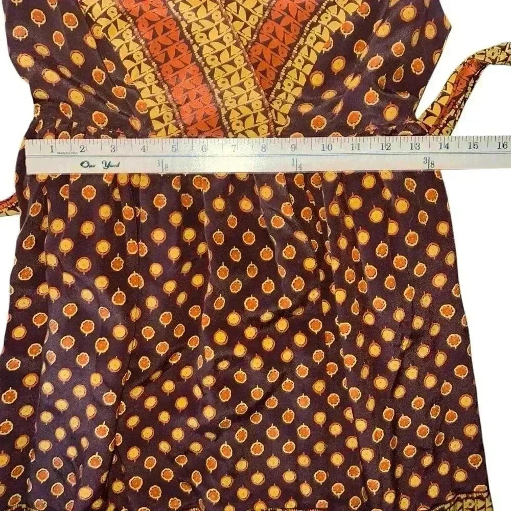 Anna Sui 100% silk wrap dress size xs - Picture 9 of 10